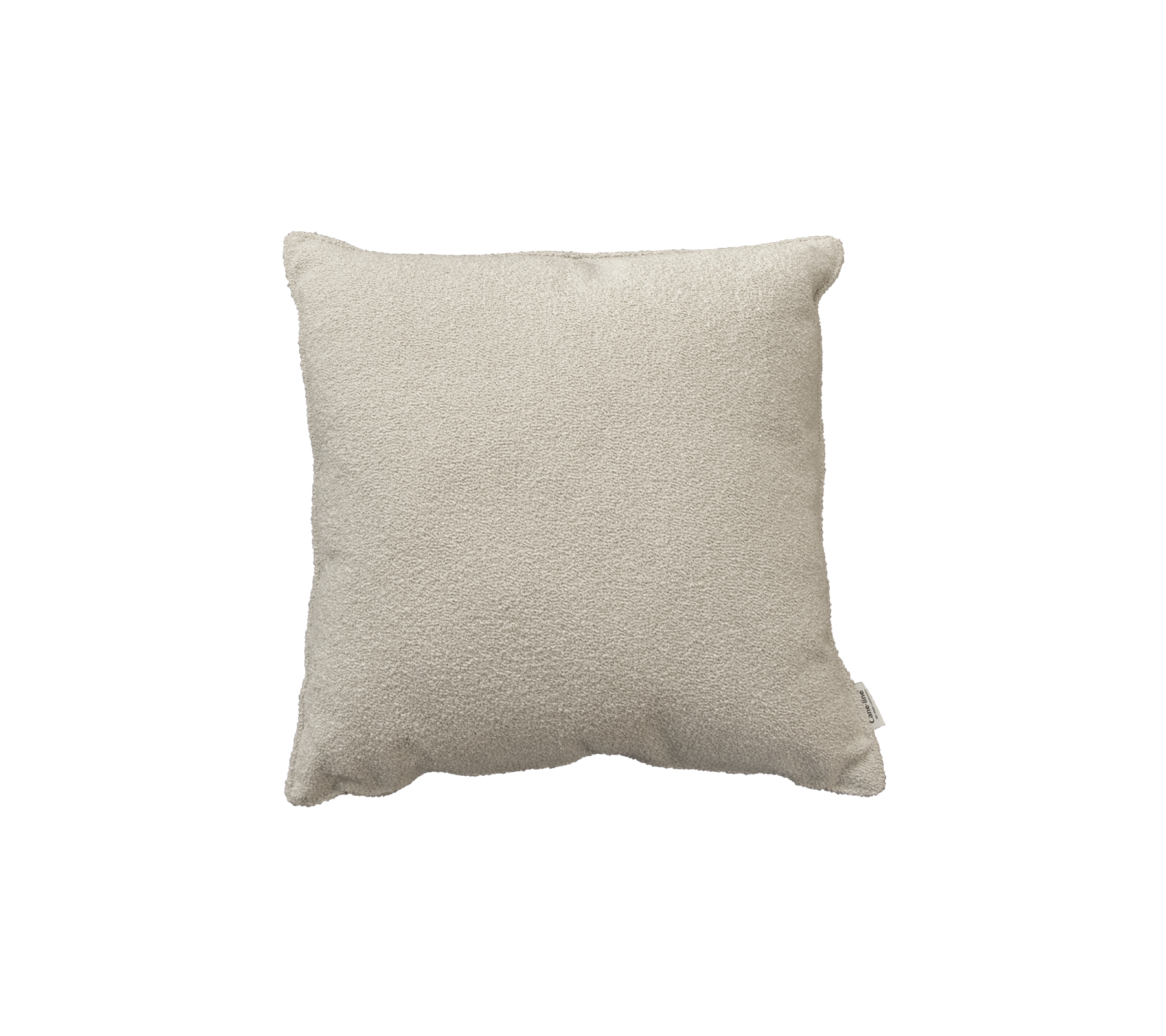 Soft, textured square pillow in a neutral shade, perfect for adding comfort and style to any space.
