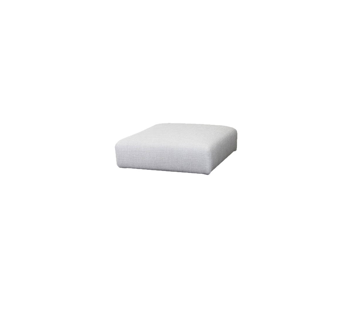Square, plush cushion in a neutral fabric, perfect for adding comfort to seating arrangements.
