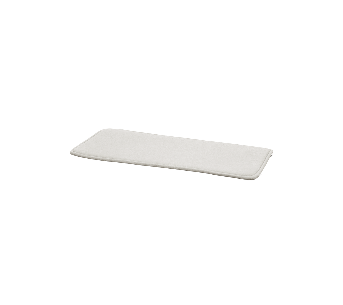 Sand-colored cushion on a white background.