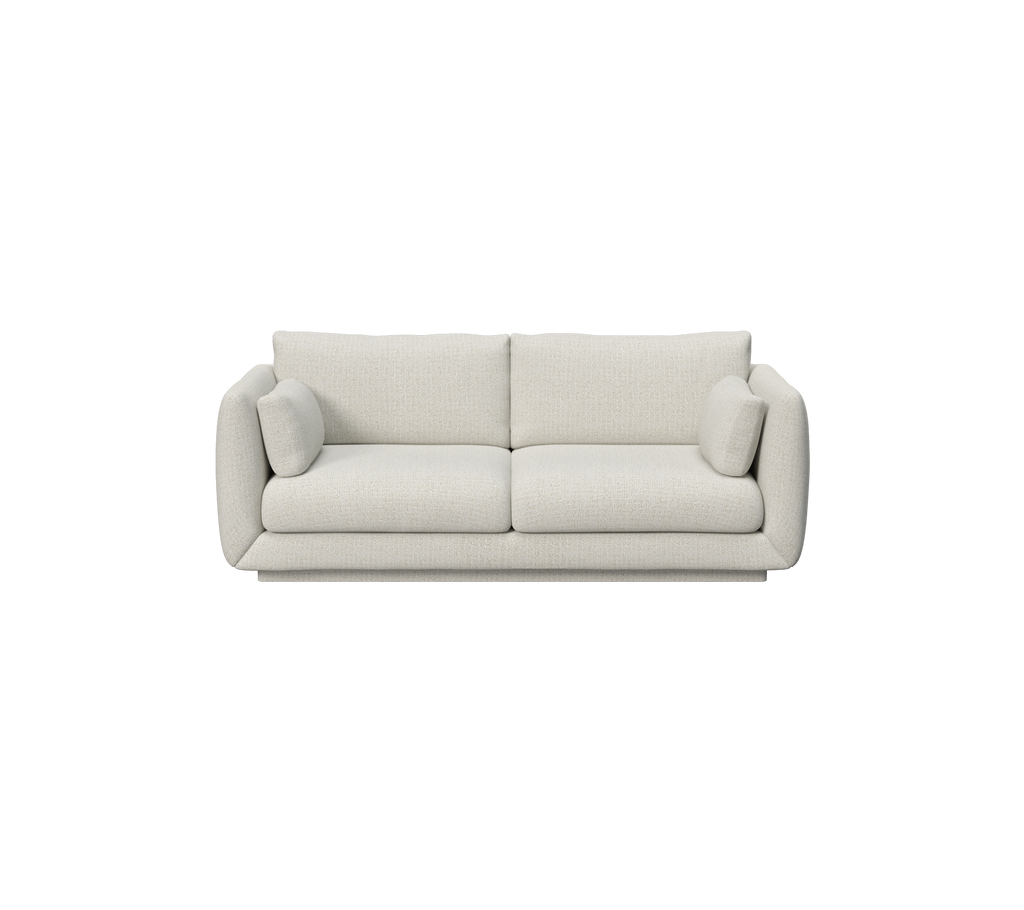 Sand modern sofa with a minimalist design.