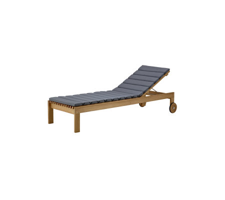 Stylish lounge chair with a wooden frame and gray cushioned seating, designed for comfort and relaxation.