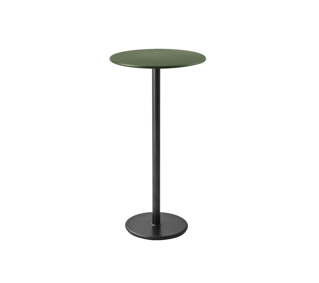 Modern green table with a sleek design.