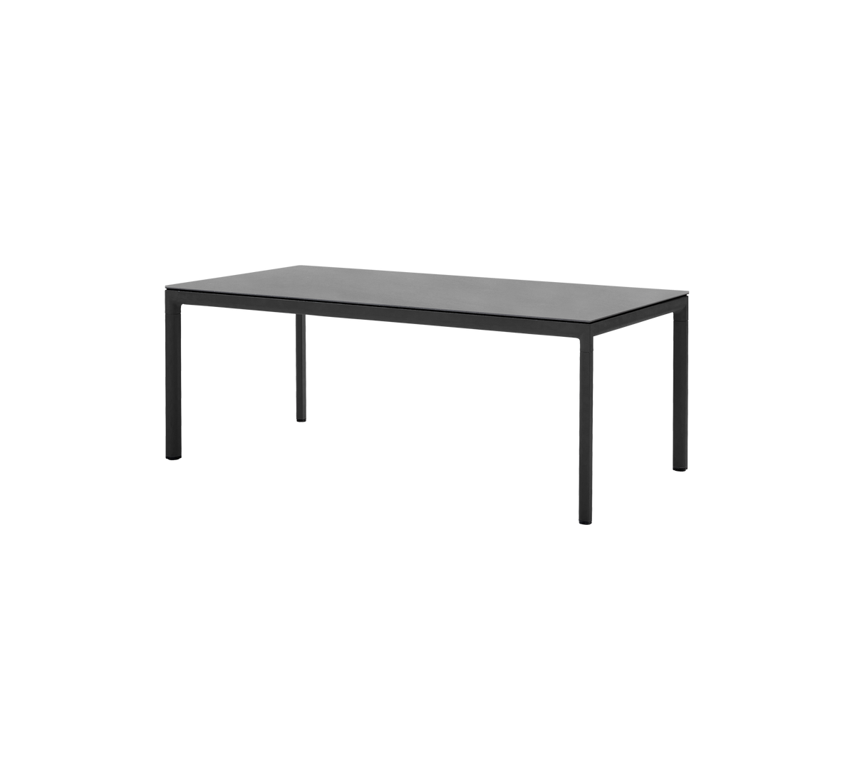 Simple rectangular table with a sleek design and sturdy legs, suitable for various settings and uses.