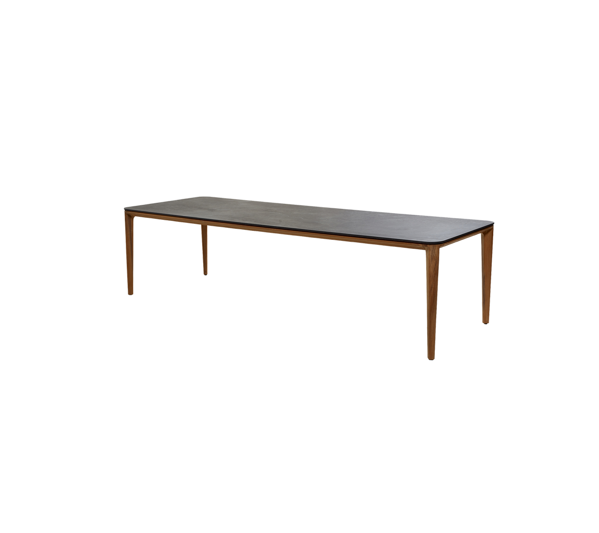 Long rectangular table with a wooden frame and a smooth top, suitable for various settings and uses.