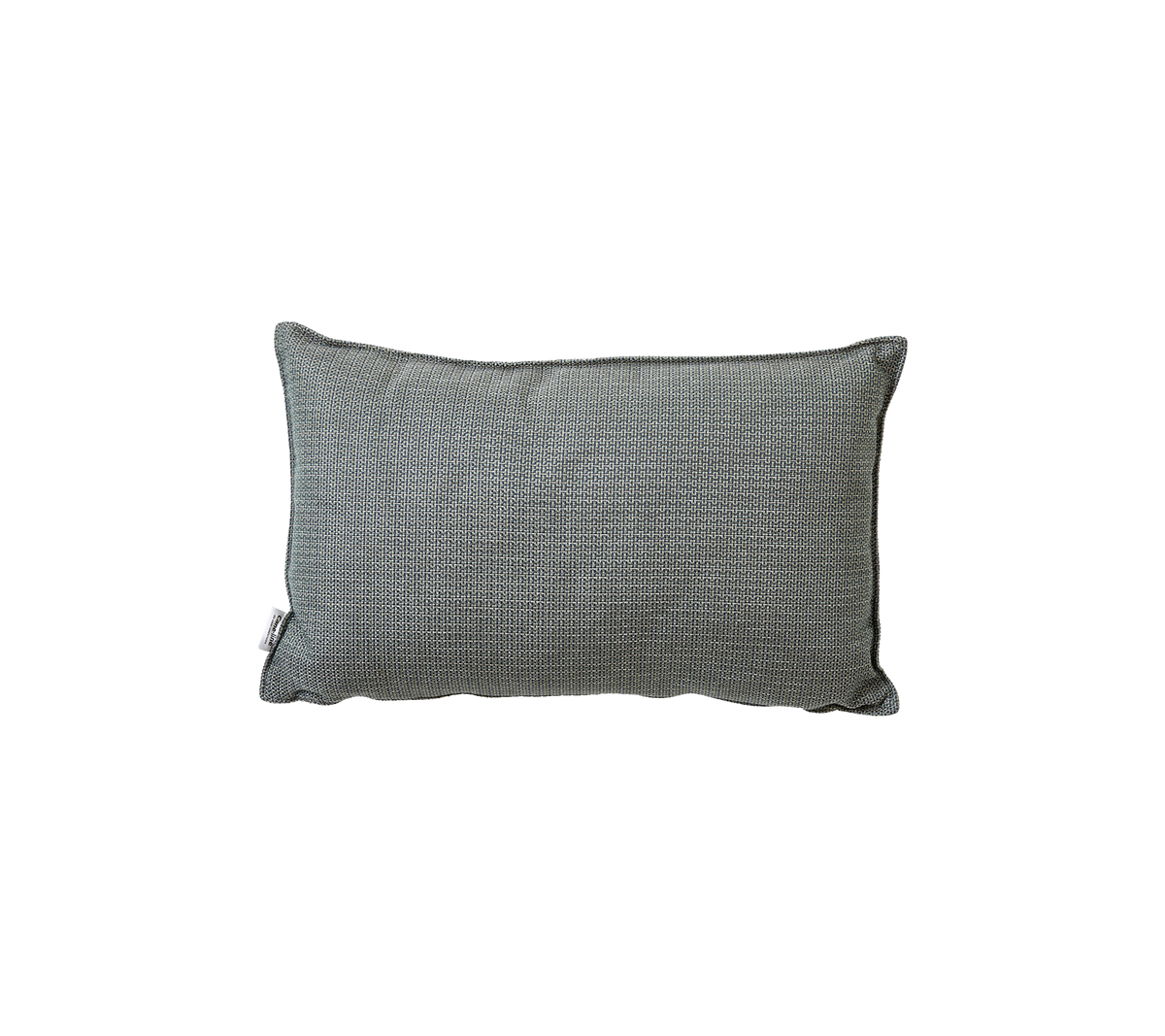 Textured rectangular cushion in a muted shade, featuring a subtle checkered pattern for a cozy touch.