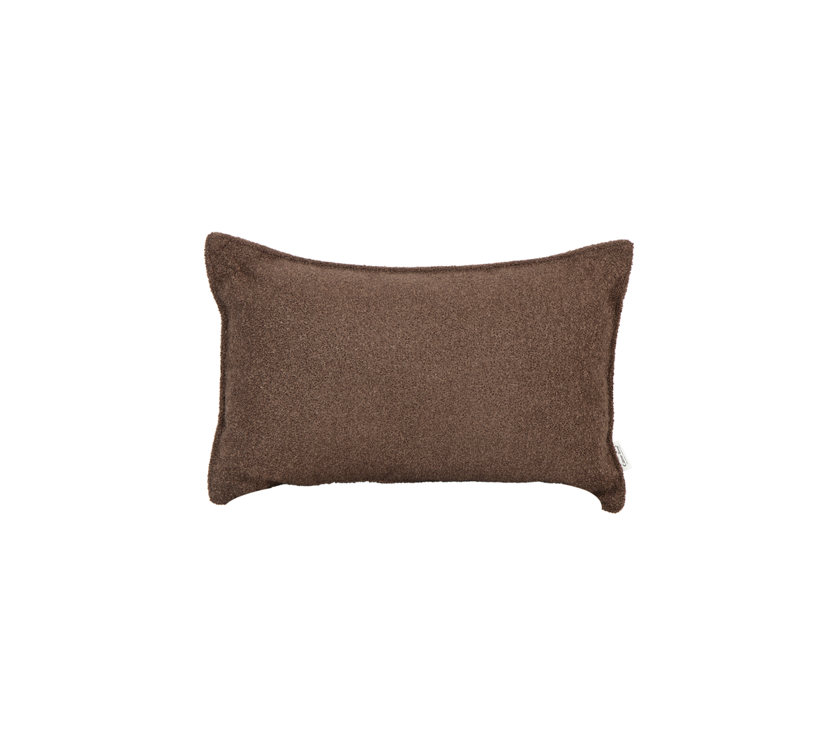 Soft, rectangular pillow in a textured brown fabric, adding a cozy touch to any space.