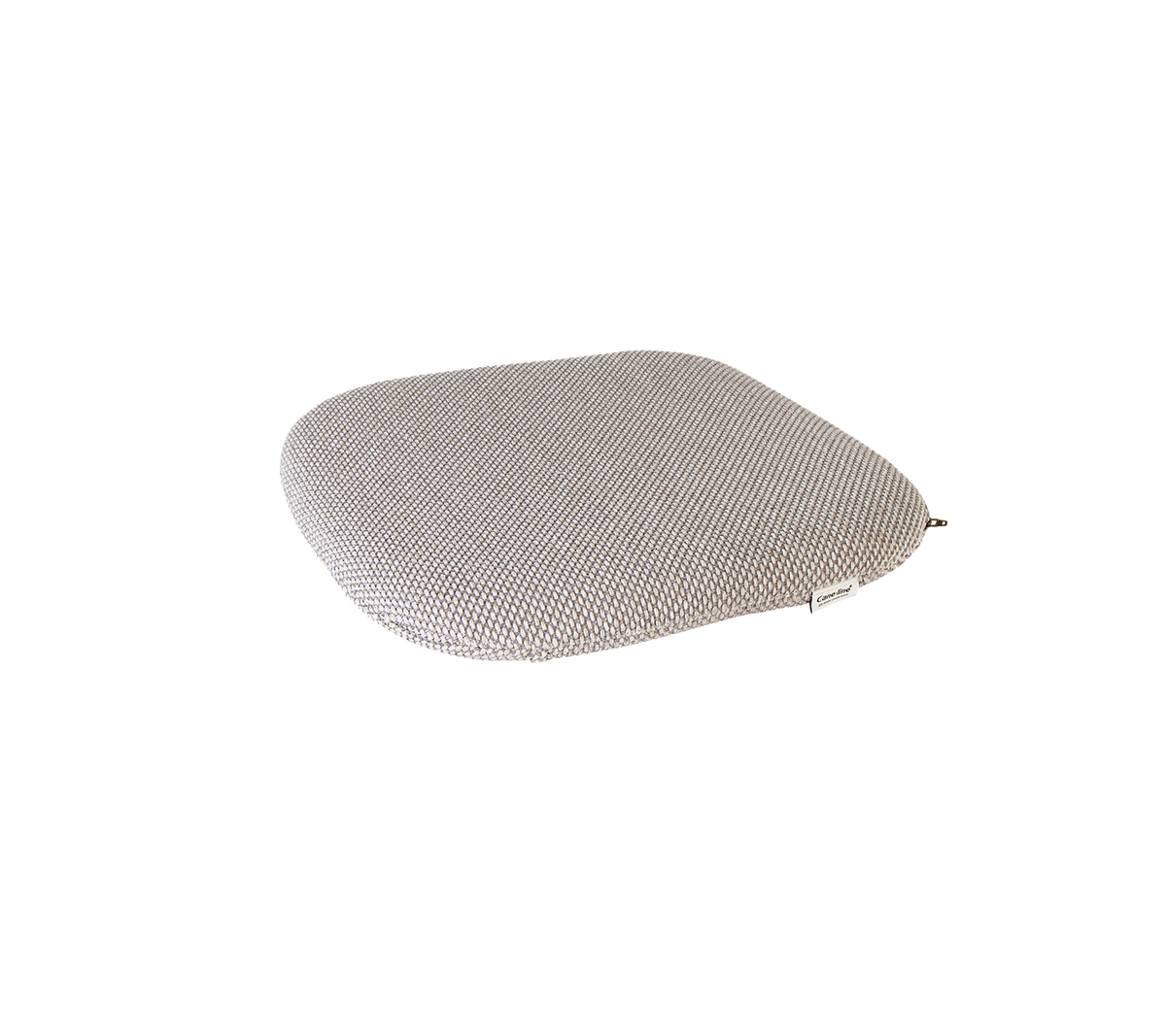 Light gray cushioned seat pad with a textured surface, designed for comfort and support. Ideal for enhancing seating areas.