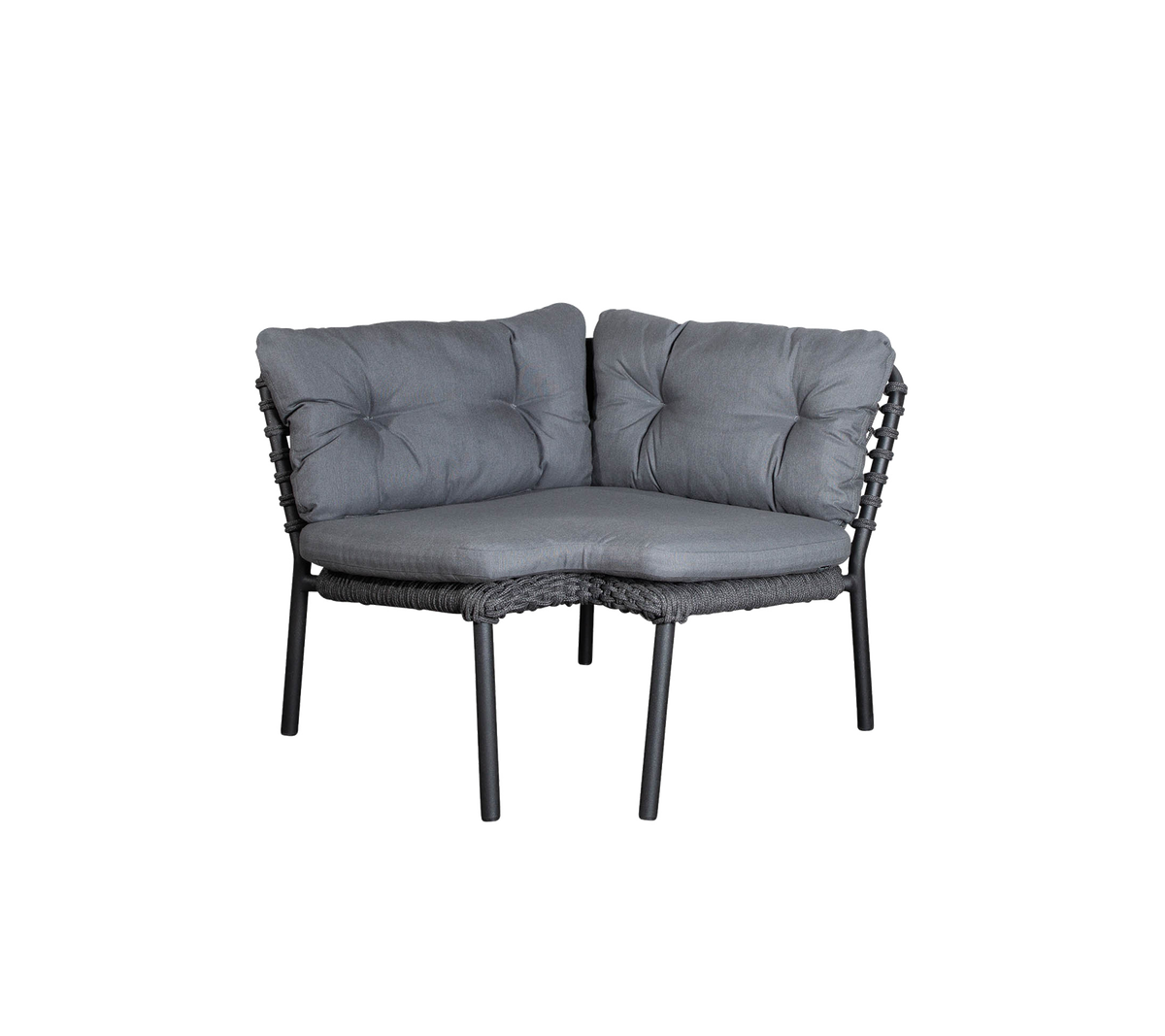 Stylish corner sofa featuring plush cushioning and a sturdy wicker frame, perfect for enhancing comfort in any space.