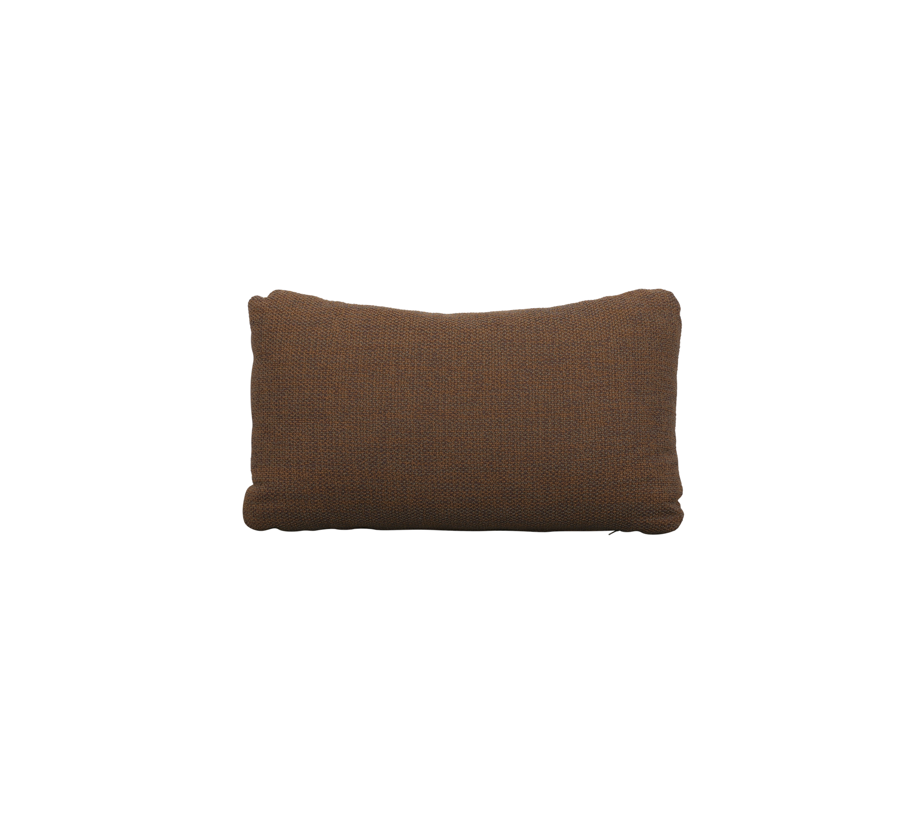 Brown rectangular pillow with rounded edges, featuring a textured fabric design. Ideal for adding comfort and style to any space.