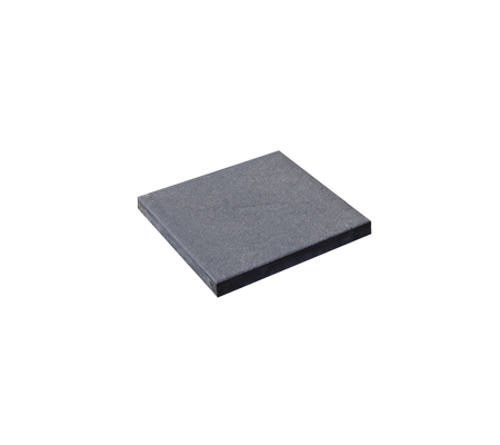 Gray rectangular tile with a smooth surface and sharp edges, suitable for various applications in design and construction.