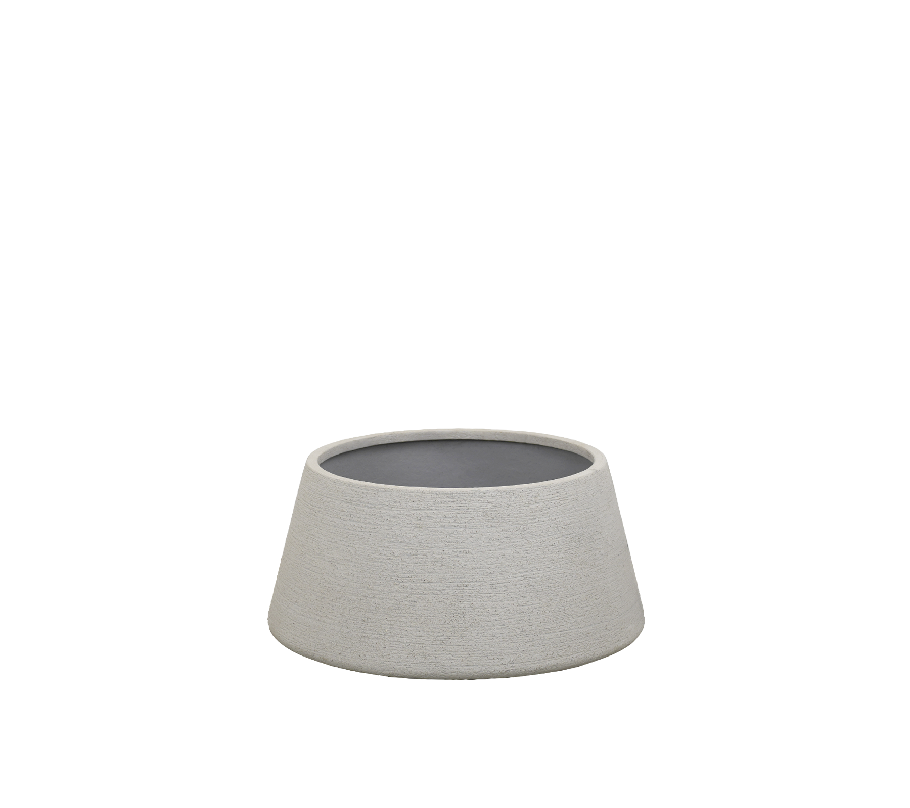Modern grey bowl with a minimalist design.