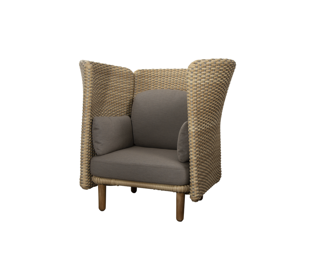 Arch lounge chair w/ high arm/backrest