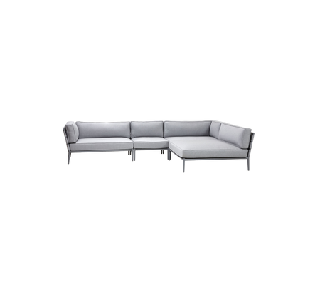 Conic modular corner sofa with daybed