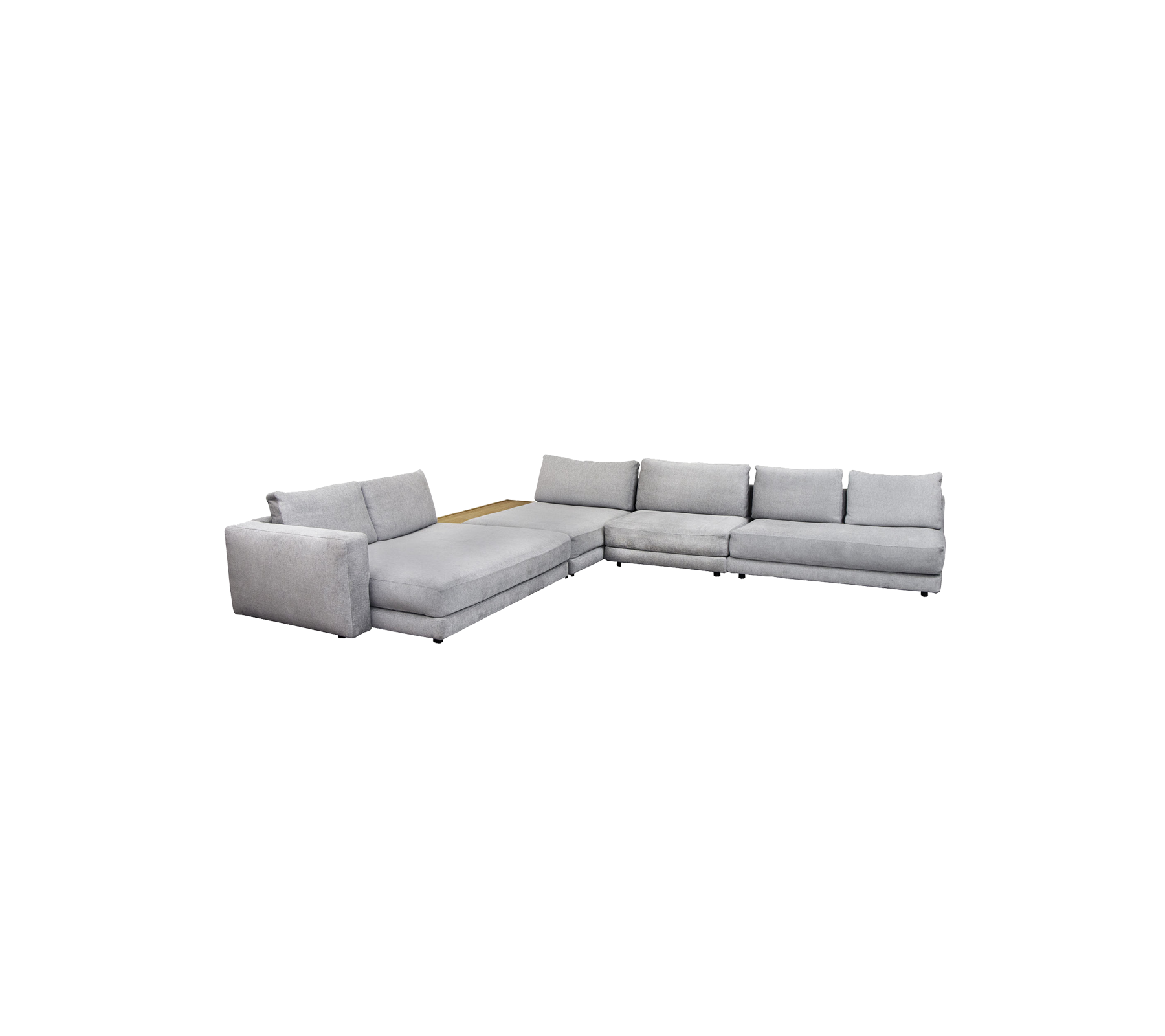 Scale corner sofa w/ table & armrest