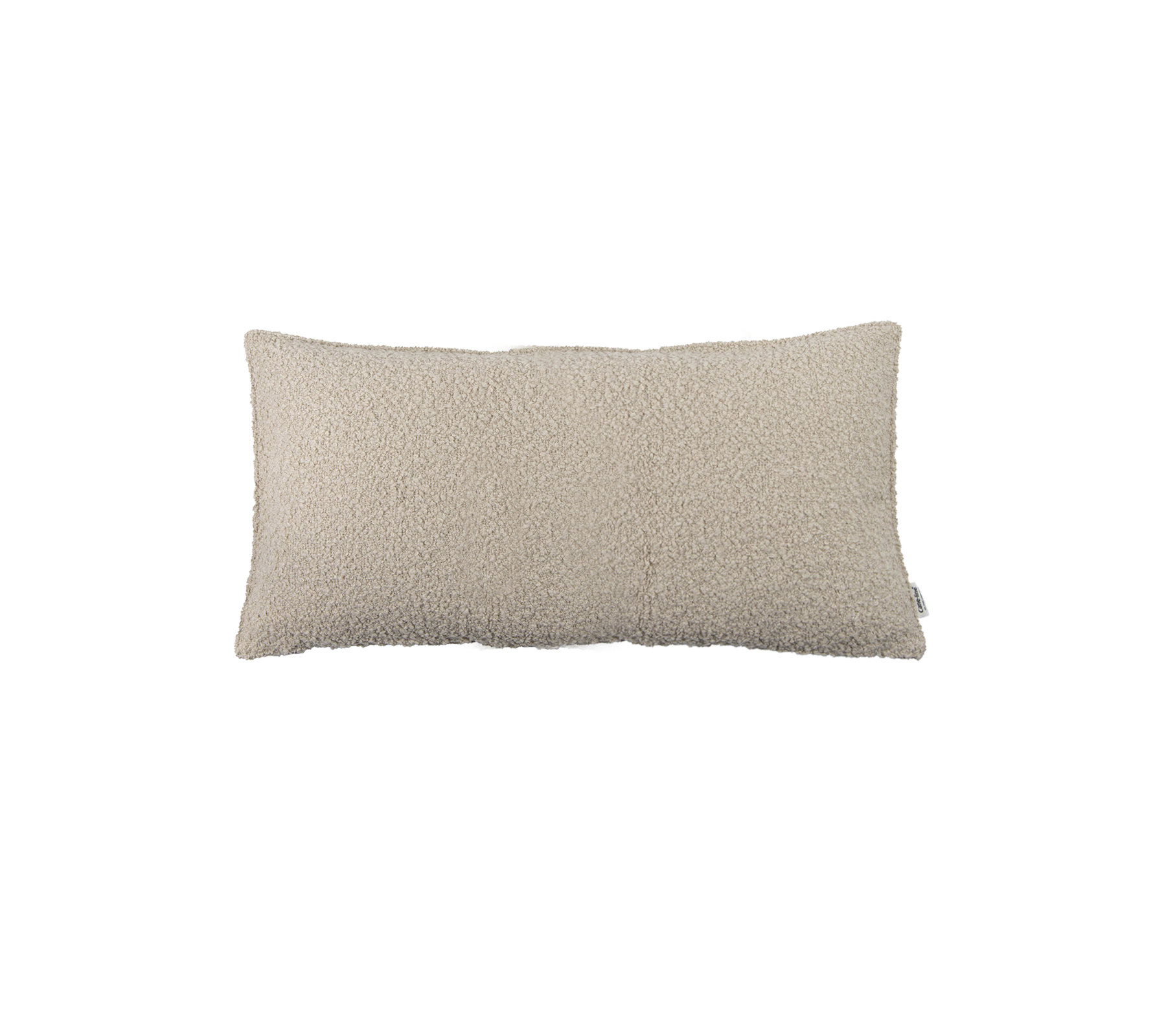 Soft, rectangular pillow in a light beige color with a textured surface, ideal for adding comfort to any space.