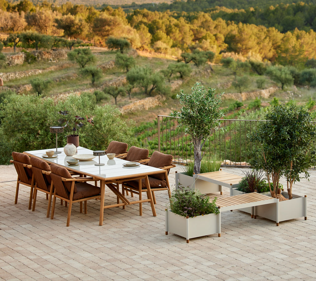 Sticks bench incl. 2 planters